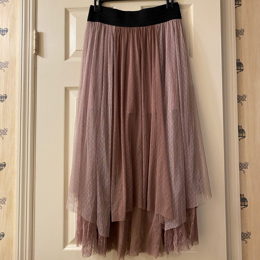 Free People Lace Tulle Skirt